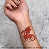 Azeeda 4 x 'Roter Drache' Temporäre Tattoos - Wasserfest, Hautfreundlich