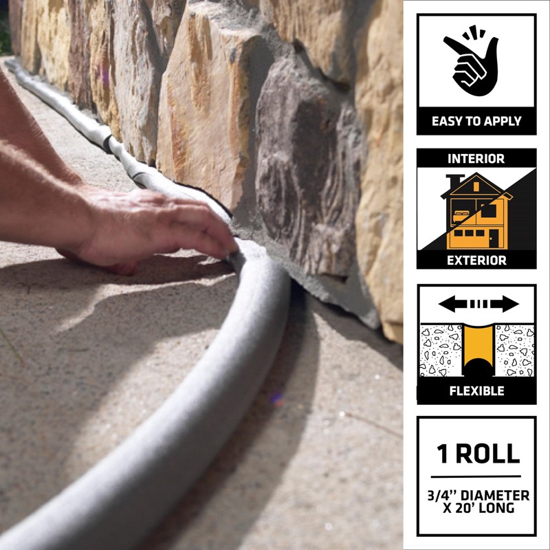 SIKA Closed Cell Foam Backer Rod, Gray, 3/4" Diameter x