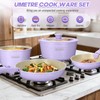 UMETRE pots and Pans Set, Ceramic Nonstick Cookware Set Detachable