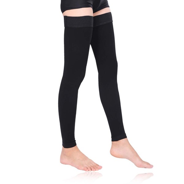 Thigh High Compression Stockings Women 30-40mmHg Sleeve Footless Socks Varicose