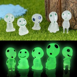LeTradeJP 10pcs Resin Decoration Wooden Elf Figurine Resin Luminous Tree Elf Movie Character Cute Doll Collection Gift Glowing Tree Elf Decor Miniature Alien Cartoon Creative Elf Micro Wind Scenery