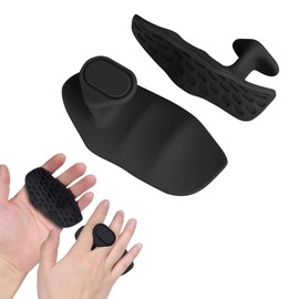 1 Pair of Men's and Women's Pull-Up Grips Grip Aids for Strength Sports Fit Grip Non-Slip Gym Grips for Weightlifters Strength Training Bodybuilding Shoulder Lifting Barbell Rows (Black)