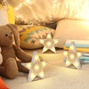 6 Pcs LED Star Lights,Star Shaped Night lamp,Hangable (White)