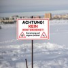 Achtung Kein Winterdienst Sign 20 x 30 cm Weatherproof Aluminium