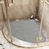 Lurowo Corner Shower Mat - Non Slip, Quadrant Loofah Mat