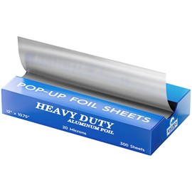 Precut Pop Up Heavy Duty Aluminum Foil Sheets - 300 Pcs of Ultra Thick 20 Micron Foil Sheets for Food - (12"x10.75") Premium Cooking Liners for Versatile Use in Cooking & Baking