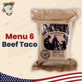 Ultimate 2018 US Military MRE Complete Meal Inspection Date January 2018 or Newer (Beef Taco)