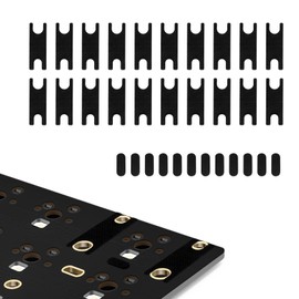 YIMAGUJRX Keyboard PCB Stabilizer Switch Teflon Film Keyboard Stabilizer Switch Pads 20Pcs, Stabilizer Steel Wire EVA Pads 12Pcs(Black