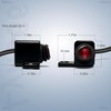 Motorcycle Mirror Mount Switches ON-Off ATV Light Switch with Red