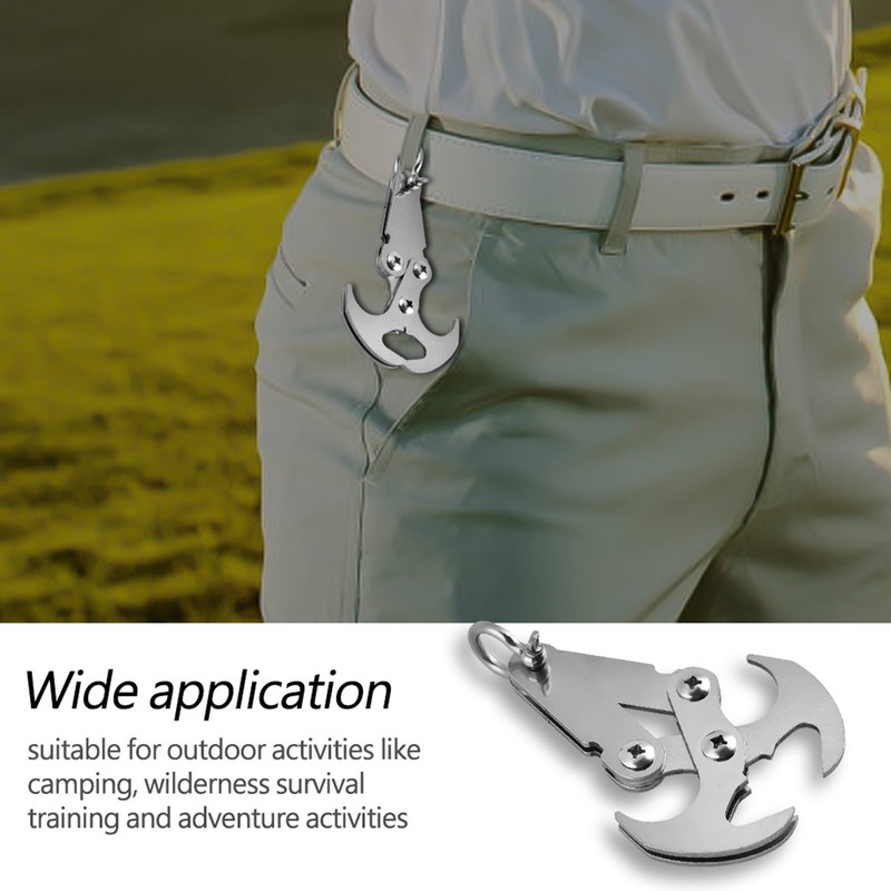 Outdoor Stainless Steel Multi Function Tool Folding Grappling Hook Climbing