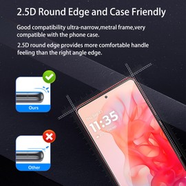 [3+3 Pack] Screen Protector for Moto G Stylus 5G 2024 with 3 Pack Camera Lens Protector, HD Clear Tempered Glass Film, Anti Scratch, 9H Hardness, Touch Sensitive, Bubble Free