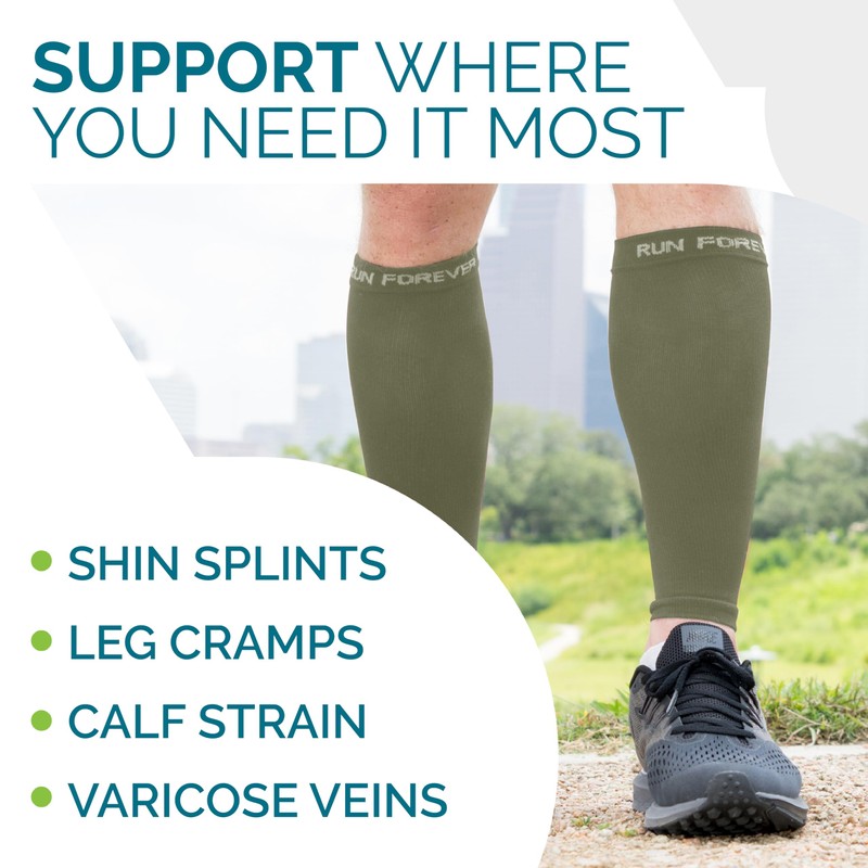 Run Forever Calf Compression Sleeves for Men and Women -