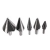 5Pcs Step Drill Bit Set Alloy Steel High Accuracy Multifunctional