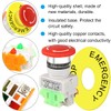 DKARDU 4PCS Emergency Stop Push Button Switch Latching 22mm Mounting