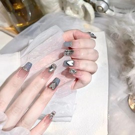 Nail Tips, Gray Nail Tips, Heart Style, Coming of Age of Arts, Receptions, Parties, After-parties, Weddings