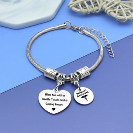 Medical Assistant Week Gifts MA Bracelet Appreciation Gift for Nurse Assistant Bracelet Charm Bracelet Graduation Gift for Medical Student MA Jewelry for Coworker Inspirational Gift for Assistant