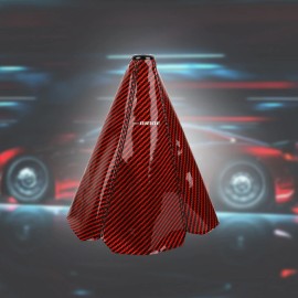Unbranded JDM BRIDE Red Carbon Fiber Shift Boot Stitch For Gear Cover Shifter Shift Knob