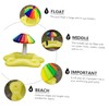 WHAMVOX Inflatable Toy Sun Umbrella Pool Cooler Floating Drink Holder