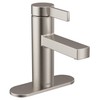 Moen Beric Spot Resist Nickel Modern One-Handle Single Hole Bathroom