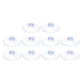 PATIKIL Suction Cups 45mm/1.8 Inch, 10 Pack PVC Sucker Pads Without Hooks for Home Kitchen Bathroom Organization Decoration Hanging Items, Clear