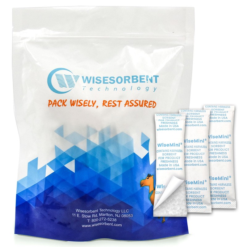 Wisesorb 100pcs 5 Gram Food Safe Desiccant Packs, Premium Silica