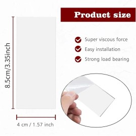 NoBrand Self-Adhesive Strips for Towel Holder, 3.35x1.57 inches, Pack of 4