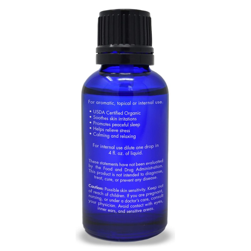 Organic, Lavender Essential Oil, Food Grade, for Drinks, Skin, Hair