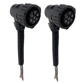 Pair of 6/7 Pin Repair Plug Connectors - for Rear Tail Light Lamps for Sprinter MAN DAF Luton