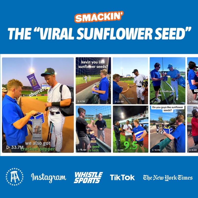 SMACKIN' - Jumbo Roasted Sunflower Seeds, No Salty Burn, American
