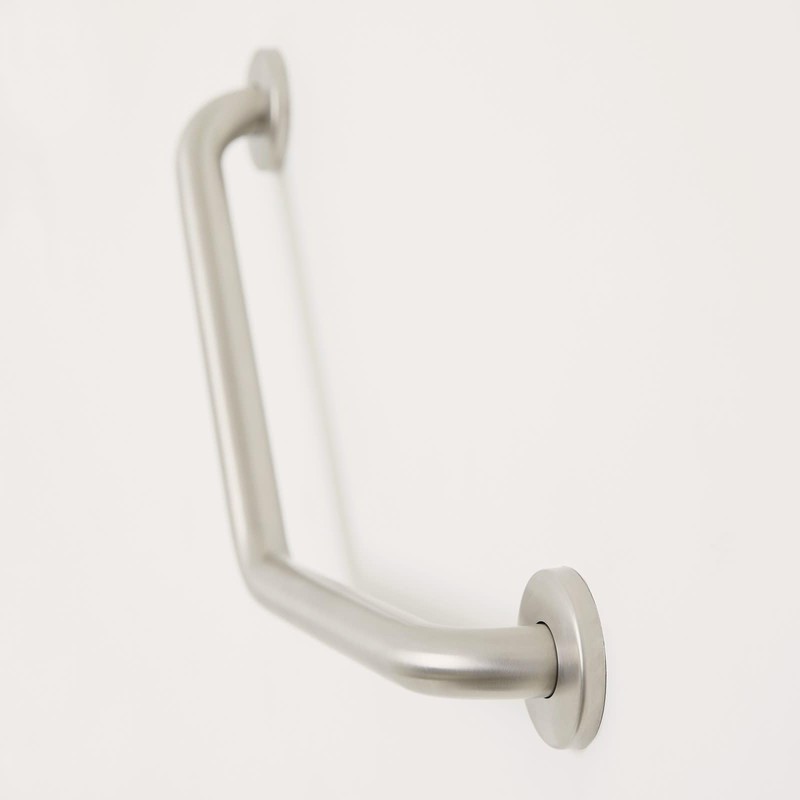 12-inch x 12-inch Boomerang Shaped Shower Grab Bar, Stainless Steel