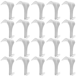VILLCASE 20pcs Picture Hanging Rail Hooks, Picture Rail Hanger Picture Rail Hooks Molding Hooks for Picture Rails Heavy Duty Photo Frame Hanging Hook for Picture Rail Hanging System