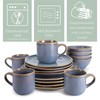 Elanze Designs Reactive Ceramic Dinnerware 16 Piece Set - Service
