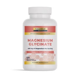 Nature’s Lab Gold Magnesium Glycinate 400mg - Supports Cardiovascular Health, Muscle & Nerve Function* – 120 Capsules (30 Day Supply)