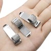 Zorveiio 3 Pcs Metal Pen Holder, Transverse Style, Silver