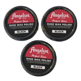 Lot of 3 Shoe Polish Wax Stain Cream 3 oz each Black
