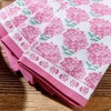 Two's Company Pink Hydrangea Cotton Cloth Napkins, 4-PC Washable Reusable