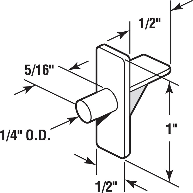 Prime-Line U 10136 1/4 In., Clear Plastic, Shelf Support Peg