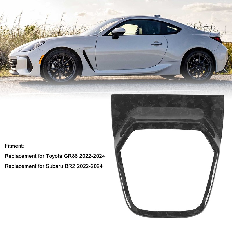 Car Gear Box Cover Trim Carbon Fiber Console Shifter Panel