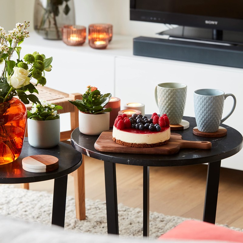 Point Virgule Walnut Wood Serving Board with Handle, Perfect for