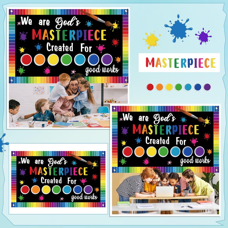SmoothNovelty Classroom Welcome Bulletin Board Decoration We are God's Masterpiece