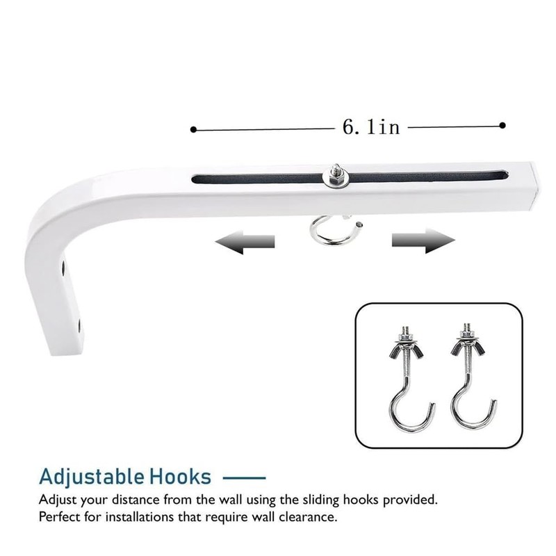 Aswalling 90 Degrees Projector Screen Wall Mount L-Brackets Projection Bracket