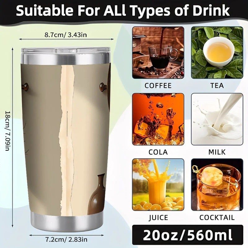 Premium 20oz Double Silver Side Insulated Tumbler with Lid and