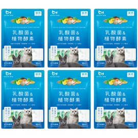 PETLINKMORE Lactic Acid Bacteria Pet Supplement for Cats, Made in Japan (30 Days), Set of 6 Bags