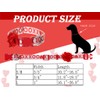 Valentines Dog Collar with Removable Red Flower Charm, Large Dog