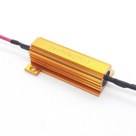 MiHaruTsu 24V Resistor, 24V Resistor, For 24V, Resistor, 50W, Hifra Prevention, 27Ω, For Trucks, Bus, Turn Signals, High Fla Protection, Marker Lamp, T-Shaped Electro Tap
