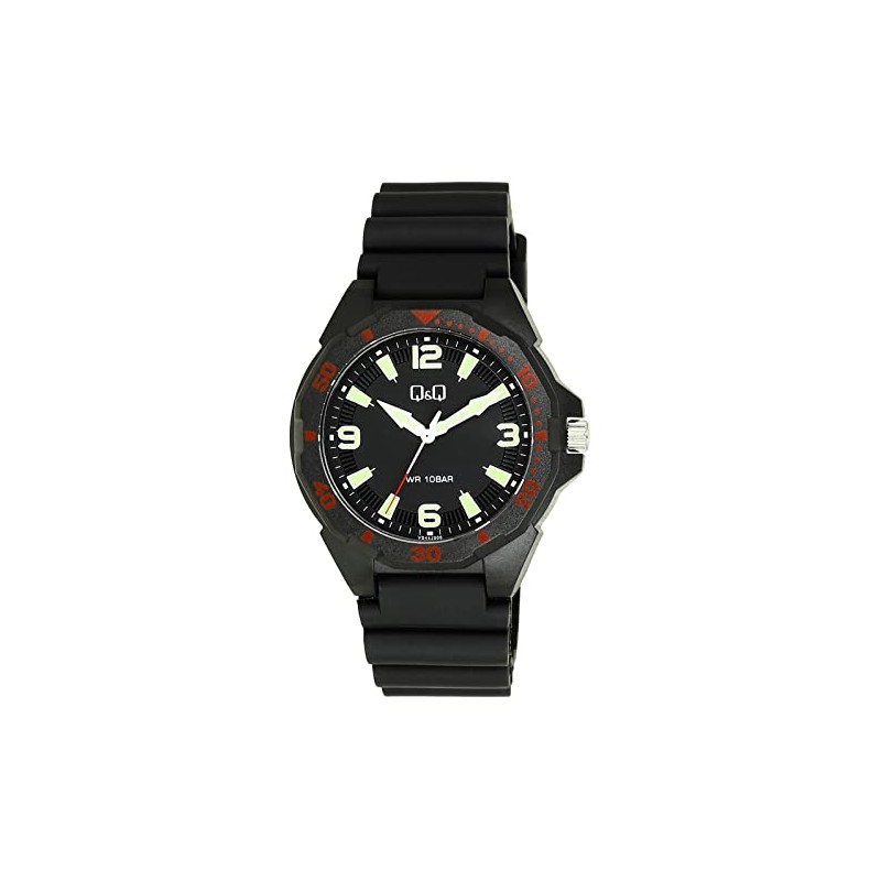 Q&Q Classic Watch VS44J006Y, black / transparent, Strap.
