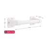 Delta (1-Pack) 9' Assist Bar ADA Compliant Optic White Bathroom