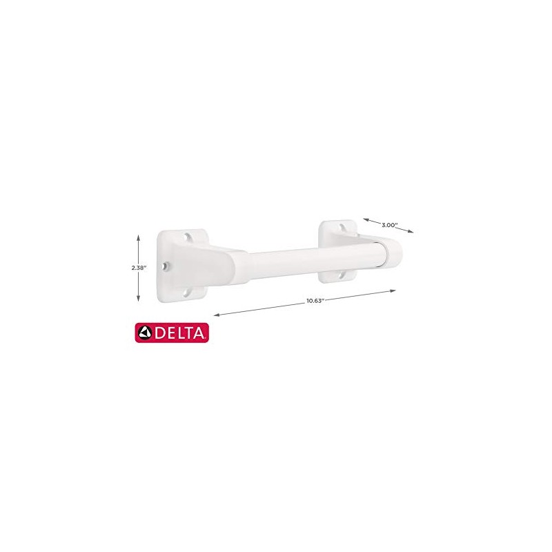 Delta (1-Pack) 9' Assist Bar ADA Compliant Optic White Bathroom