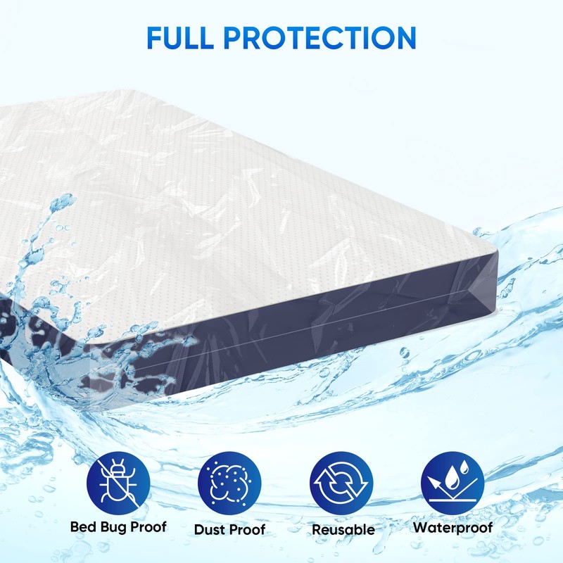 TICONN 2PK Mattress Bags for Moving, Waterproof, 16" Thick, Heavy-Duty,
