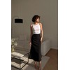 Zeagoo Satin Skirts for Women Wedding Party Silk Skirts Casual